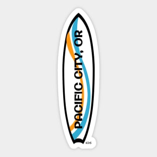 Pacific City, Oregon Surfer Sticker